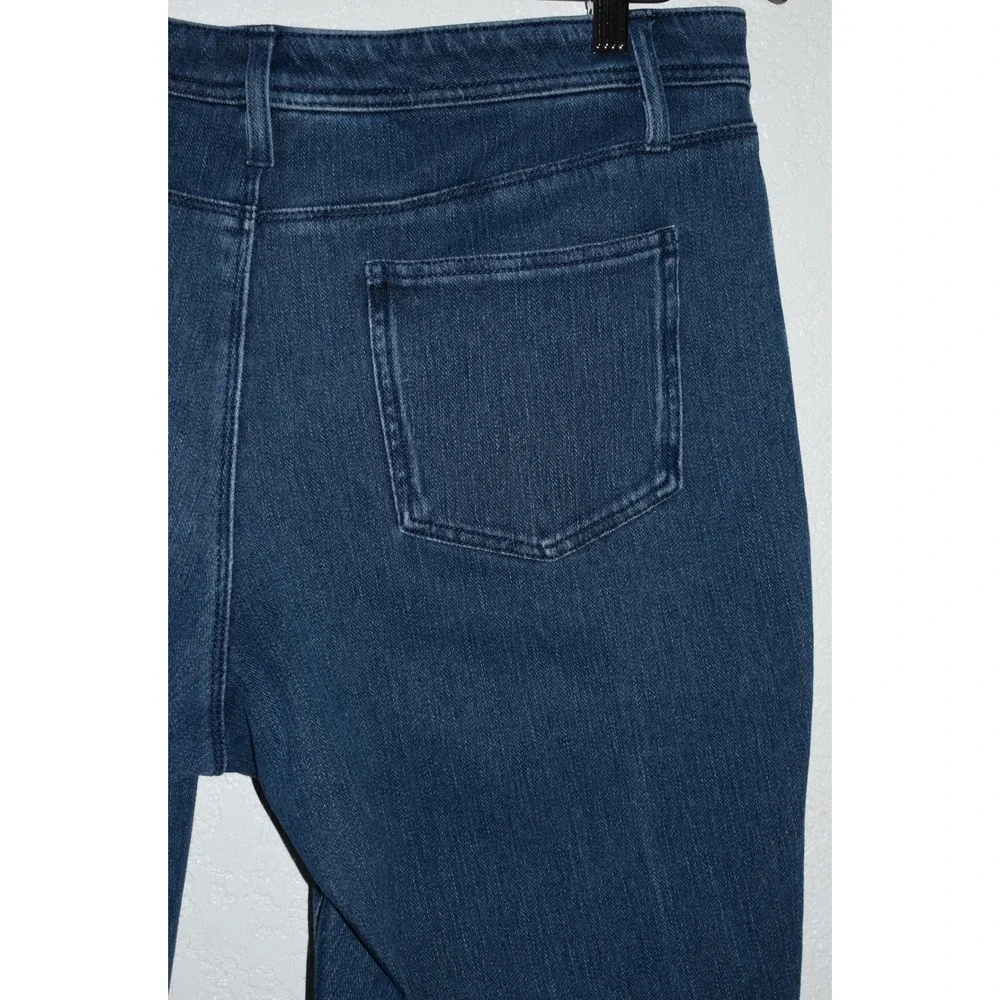Coldwater Creek 14 Natural Fit Crop Jeans Stretch Blue Denim Capri Pant 5-Pocket